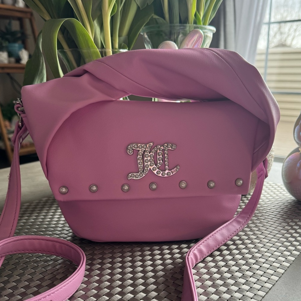Juicy Couture Pink Soft Bow Crossbody Purse